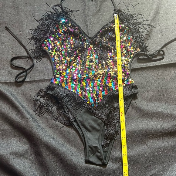 SHEIN Multicolored Ruffle Bodysuit - Picture 3 of 6